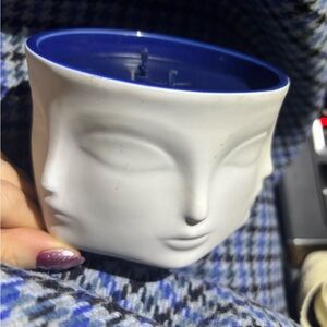 Jonathan Adler Muse Sel De Mer Ceramic Face Candle